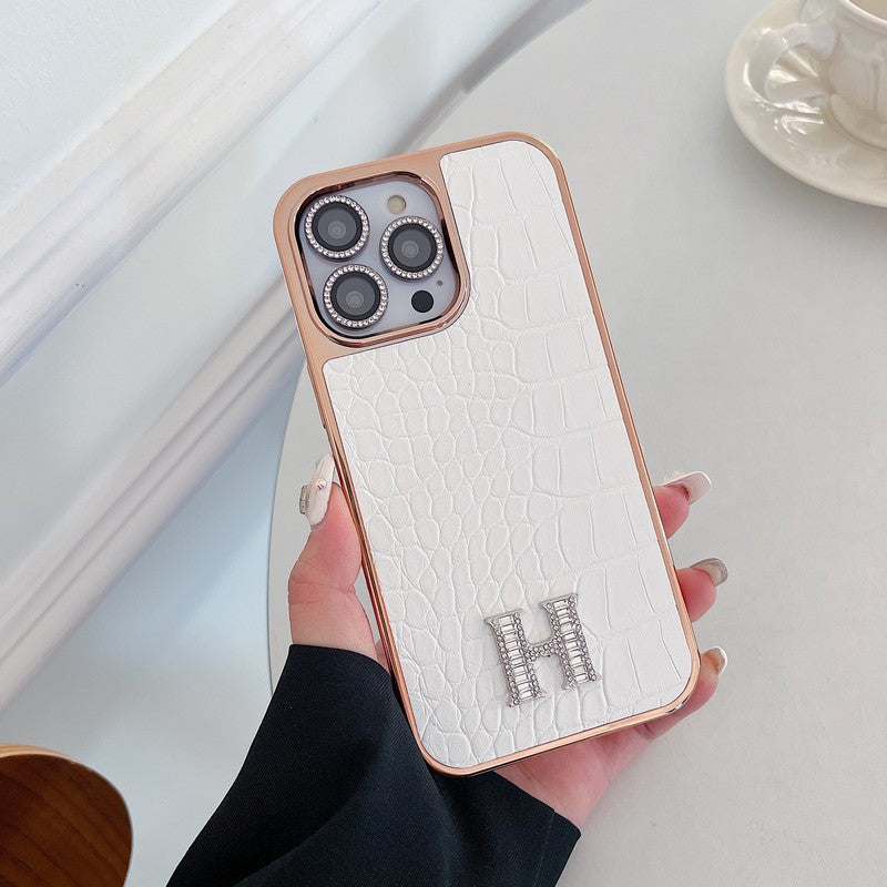 Klassískt Diamond Logo Rósagull iPhone hulstur