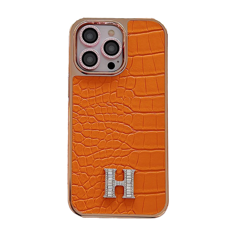 Klassískt Diamond Logo Rósagull iPhone hulstur
