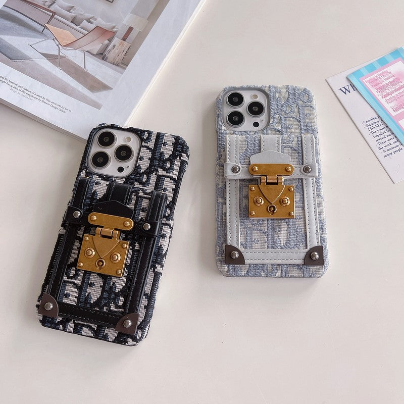 Fashion Card Bag Fabric iPhone Case