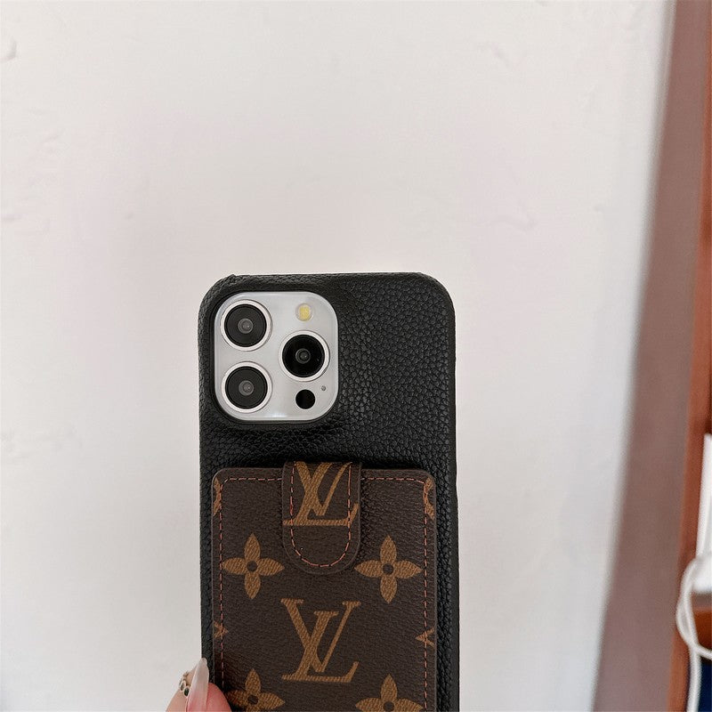 Luxe kaarttas Crossbody ketting iPhone-hoesje