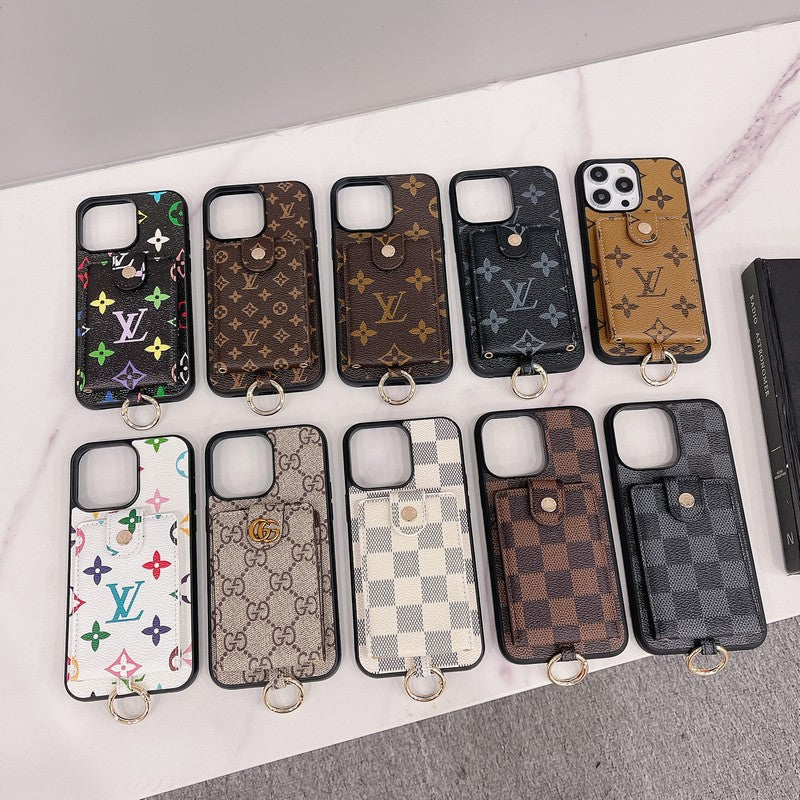 Luksus korttaske Klassisk farve iPhone etui