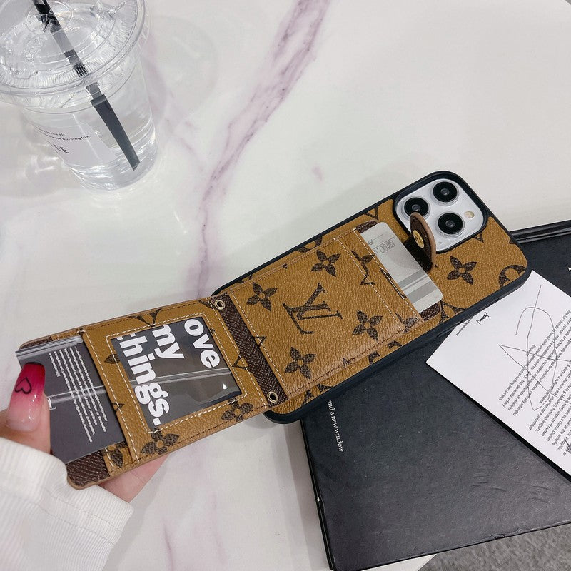 Luxury Card Bag Classic Color iPhone Case