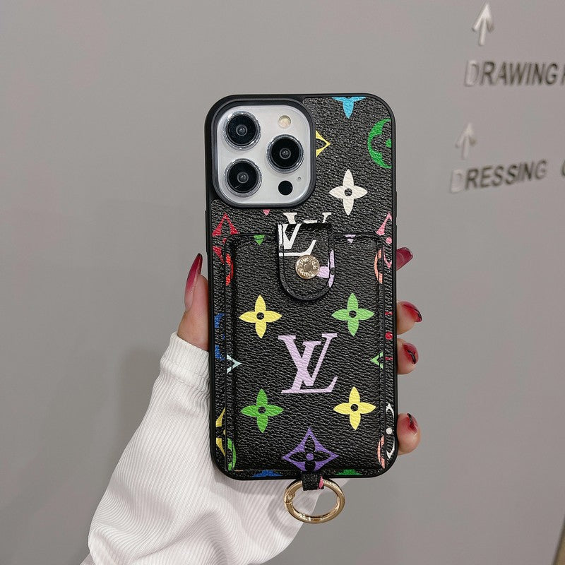 Luksus korttaske Klassisk farve iPhone etui