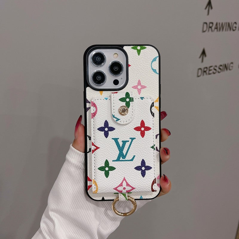 Luksus korttaske Klassisk farve iPhone etui