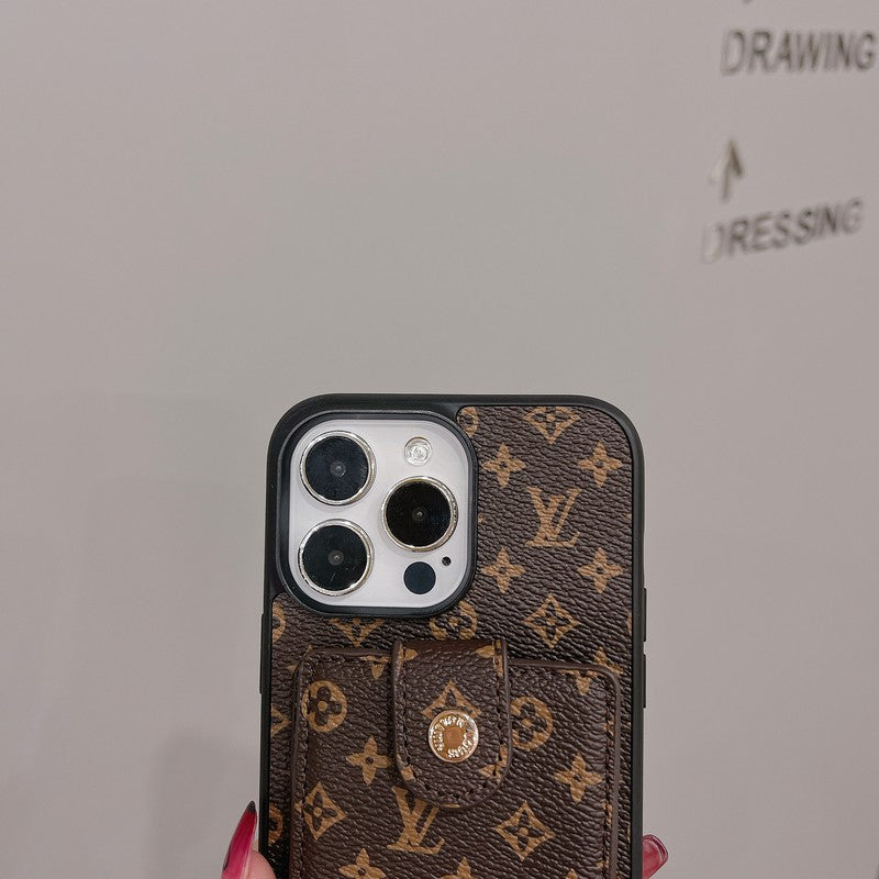Luksus korttaske Klassisk farve iPhone etui