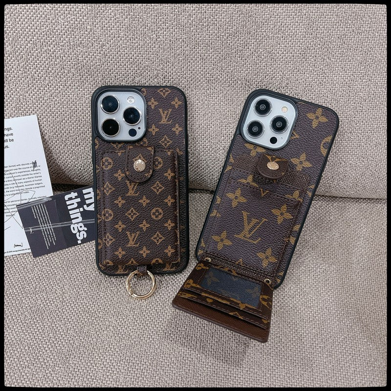 Luksus korttaske Klassisk farve iPhone etui