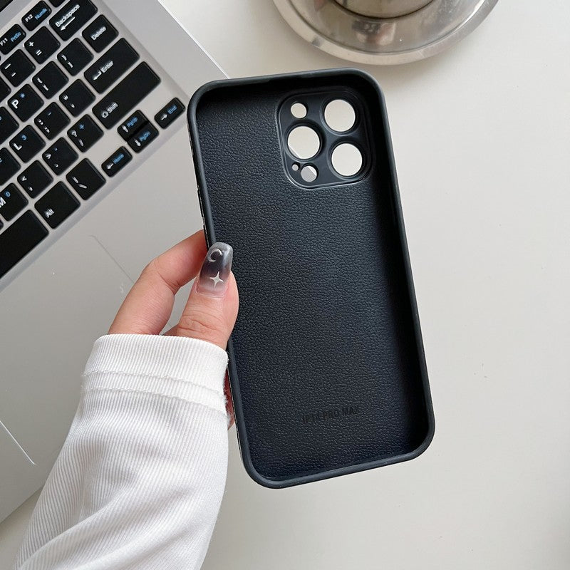 Lúxus klassískt leður iPhone hulstur