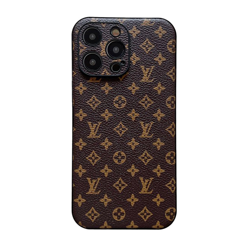 Lúxus klassískt leður iPhone hulstur