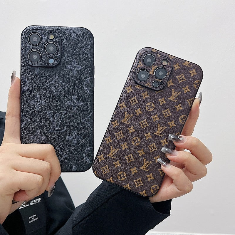 Luxury Classic Color Leather iPhone Case