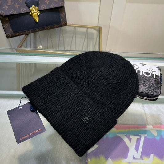 Luksus broderet uld hue | Luksus designer vinterhat