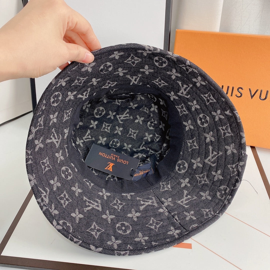 Luksus Monogram Denim Bucket Hat