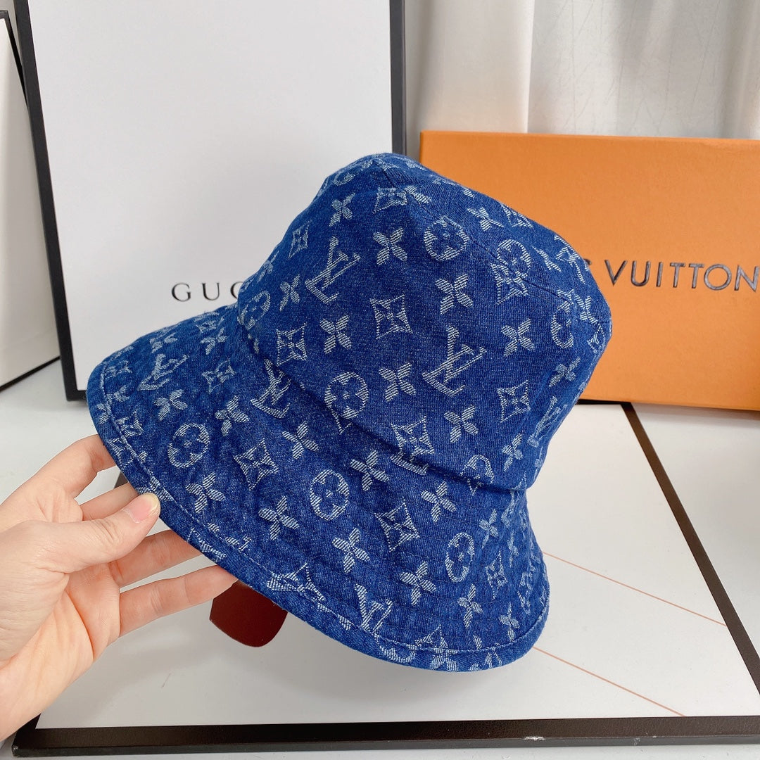 Luksus Monogram Denim Bucket Hat