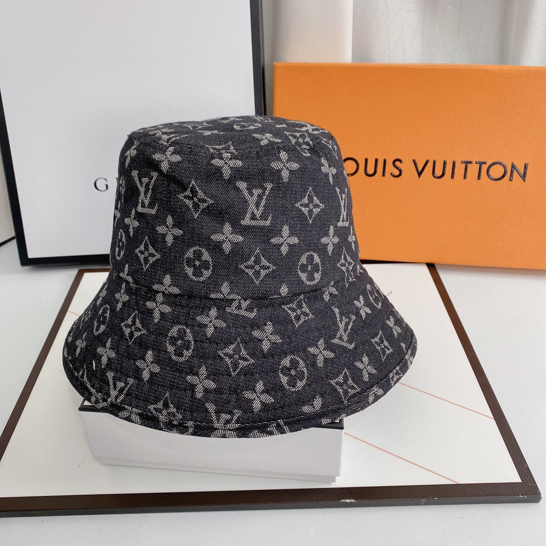 Luksus Monogram Denim Bucket Hat