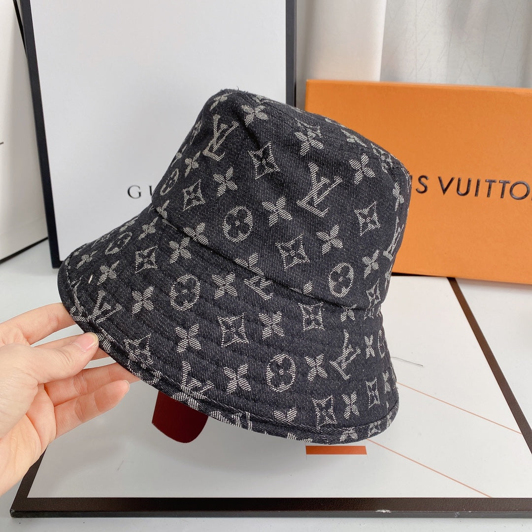 Luksus Monogram Denim Bucket Hat