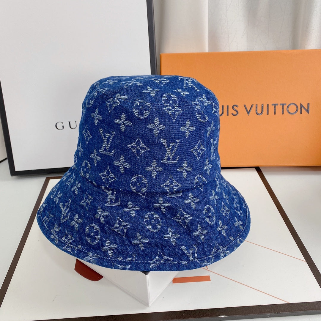 Luksus Monogram Denim Bucket Hat