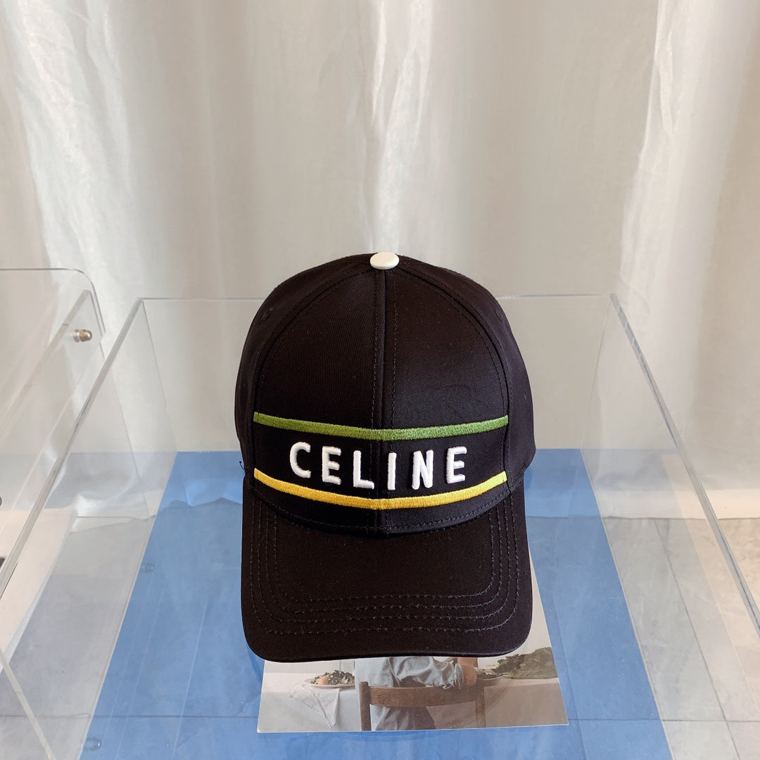CELINE Embroidered Cotton Baseball Cap | Luxury Designer Adjustable Hat
