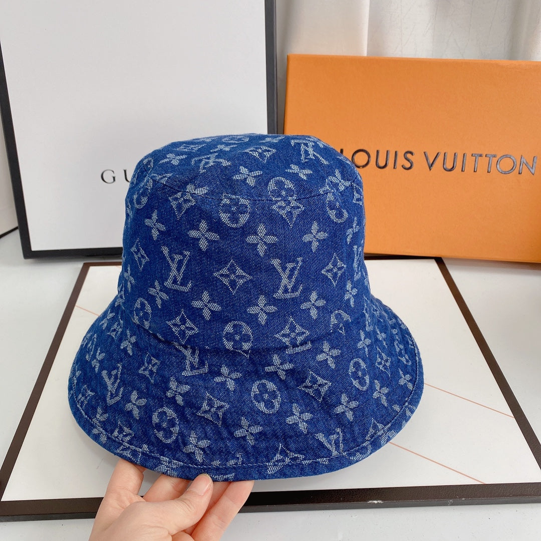 Luksus Monogram Denim Bucket Hat