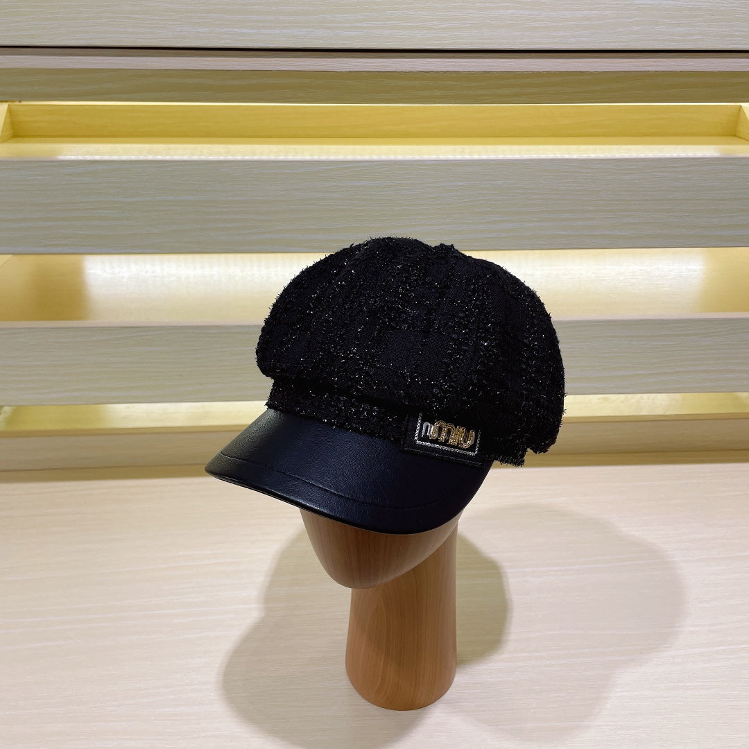 Lúxus Tweed Newsboy Cap | Lúxus hönnuður fyrir konur