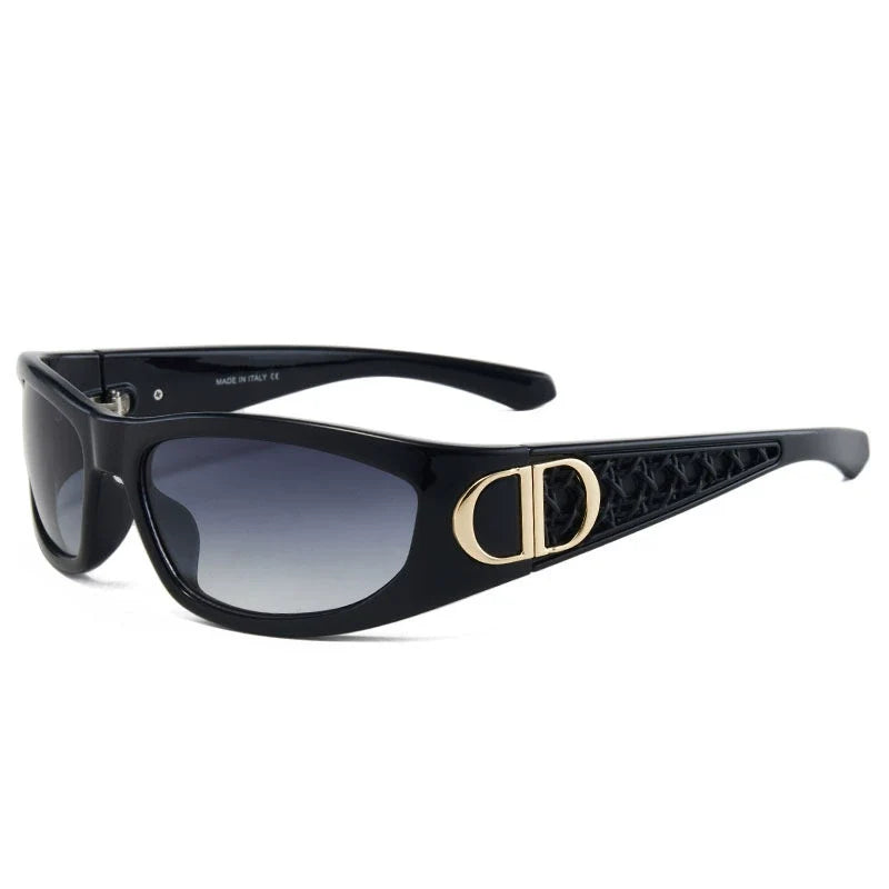 Vintage Oval Shield Sunglasses – Luxury Inspired Retro Fashion Eyewear