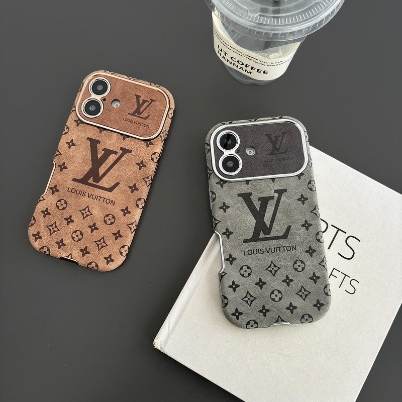 Luksa Bruna & Nigra Kolora Leda iPhone-Kazo