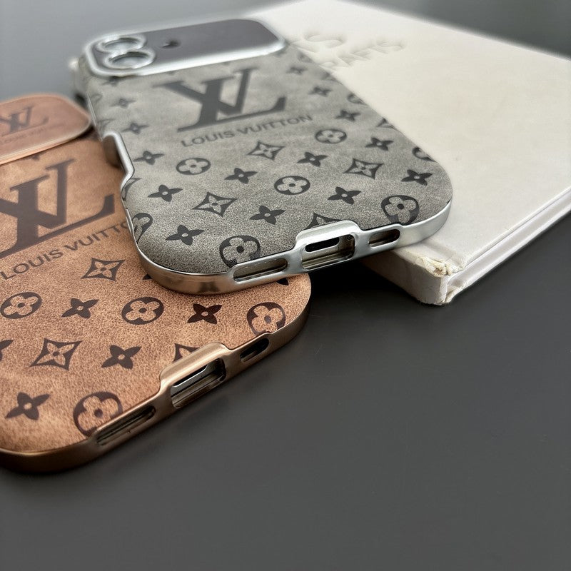 Luksa Bruna & Nigra Kolora Leda iPhone-Kazo