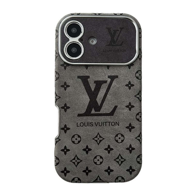 Luxury Brown & Black Color Leather iPhone Case