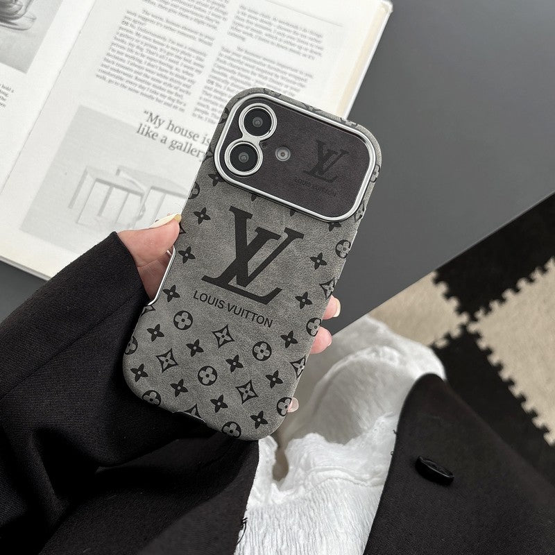 Luksa Bruna & Nigra Kolora Leda iPhone-Kazo