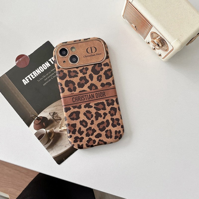 Fashion Brown Color Leather iPhone Case