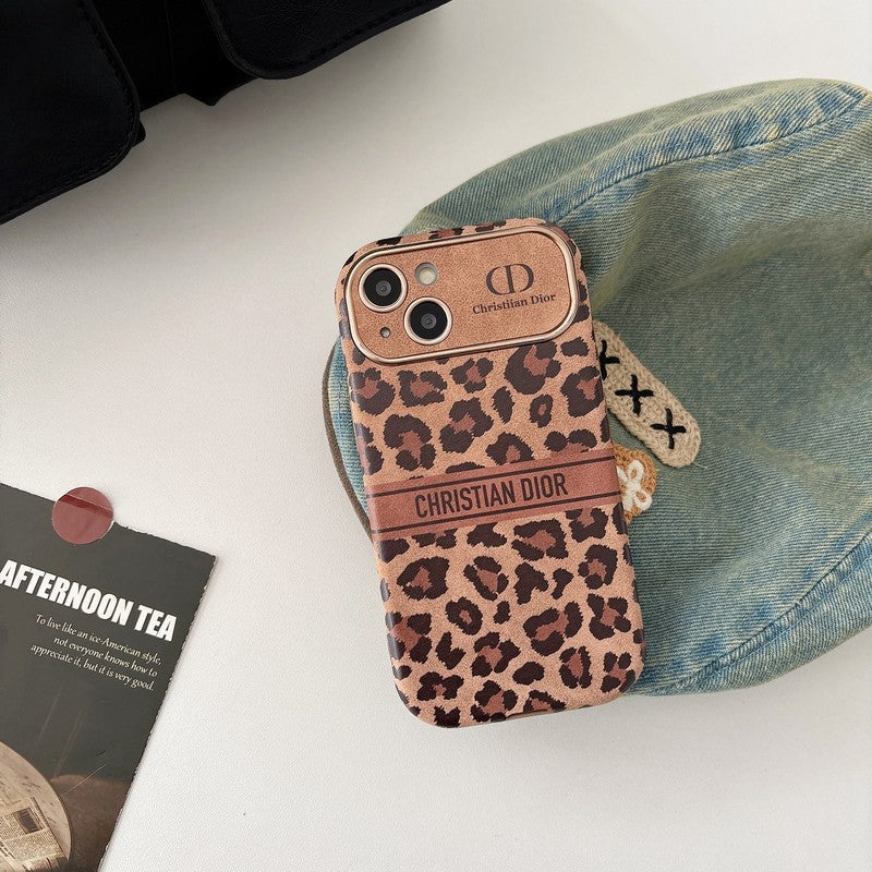 Fashion Brown Color Leather iPhone Case