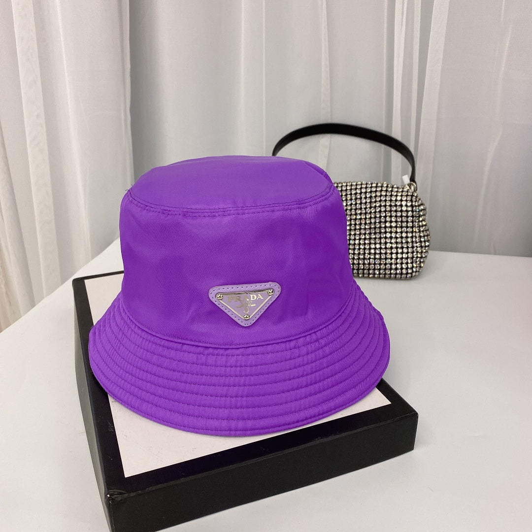 Fashion Triangle Logo Bucket Hat | Luxury Designer Cotton Hat