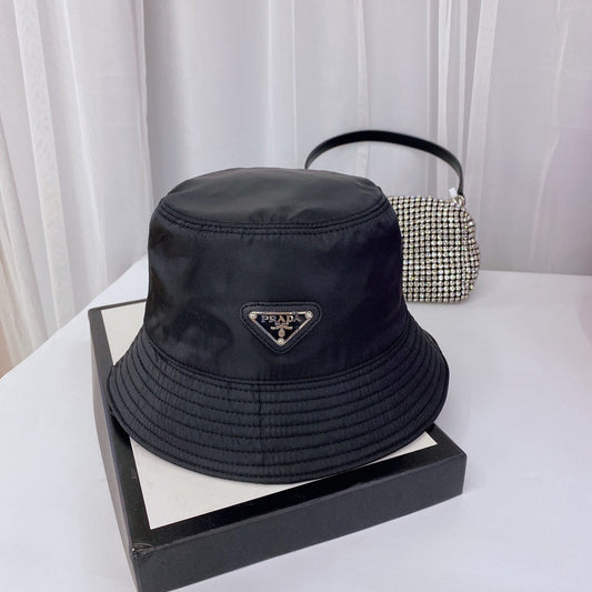 Fashion Triangle Logo Bucket Hat | Luksus designer bomuldshat
