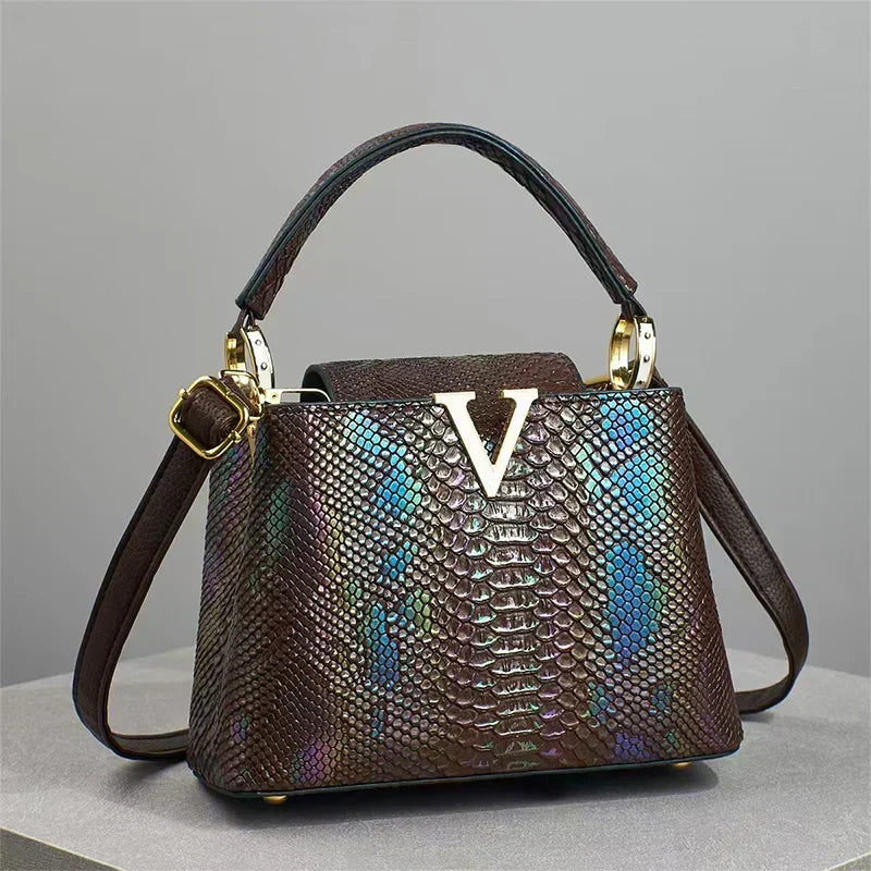 Luxury High-End Handbag -  Spring Fashion Ostrich Pattern Crossbody Shoulder Bag