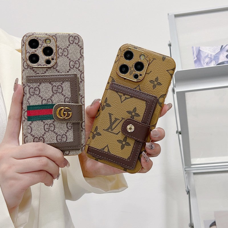 Luxury Classic Color Card Bag iPhone Case