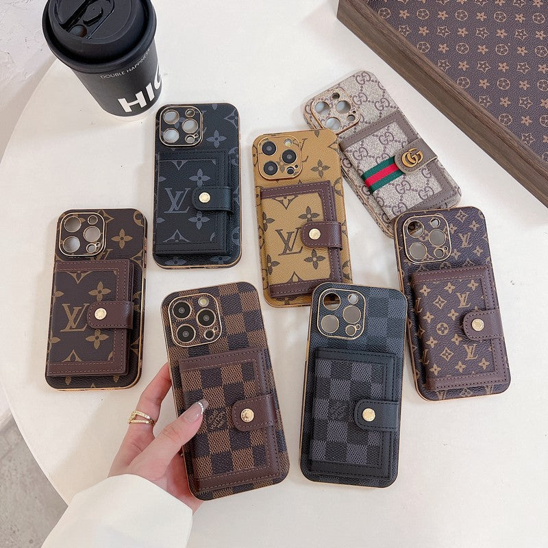 Luxe iPhone-hoesje met klassieke kleurenkaarttas