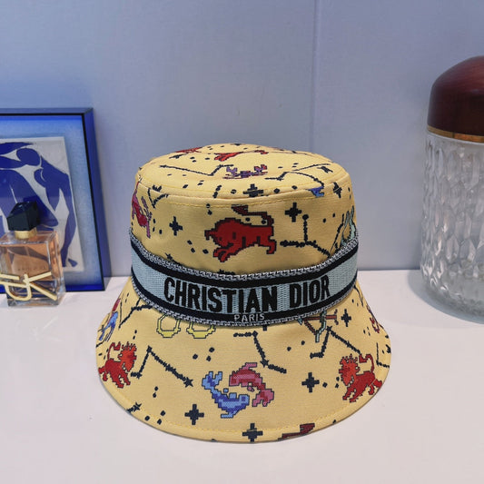 Vintage Oblique Webbing Bucket Hat | Luksus designer bomulds bøttehat