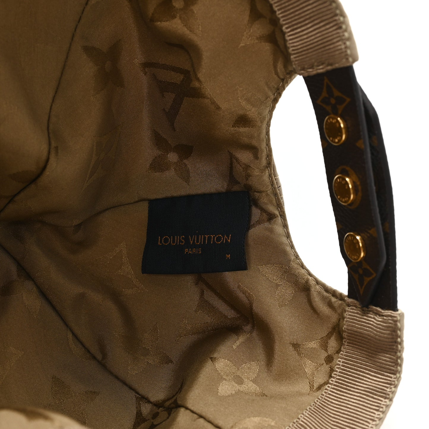 Beige baseballpet met contrasterende rand