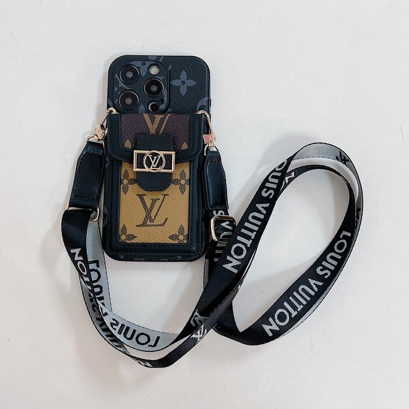 Luxury Card Holder Crossbody iPhone Case