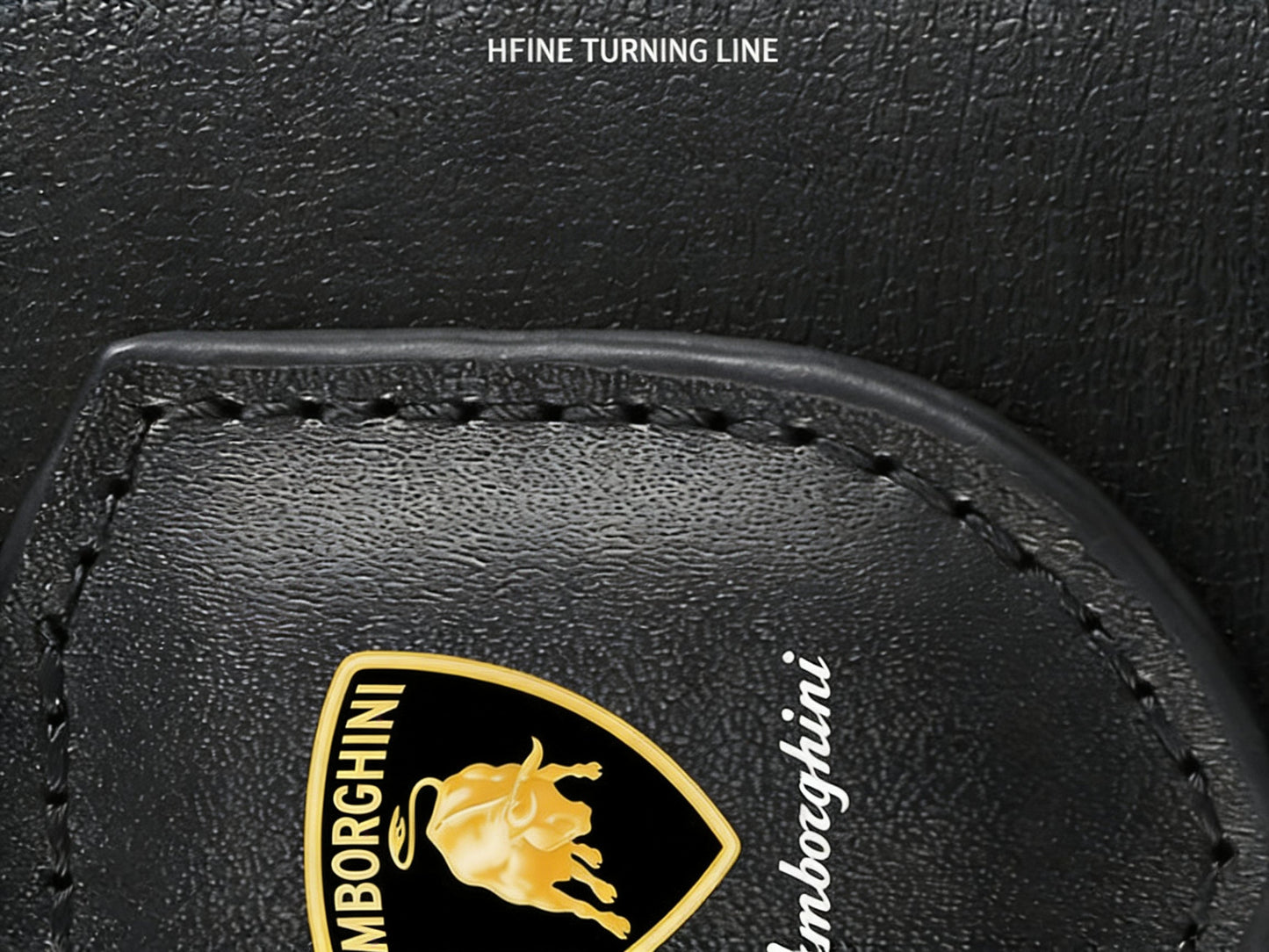 Lamborghini Crest Emblem aitoa nahkaa oleva avaimenperä