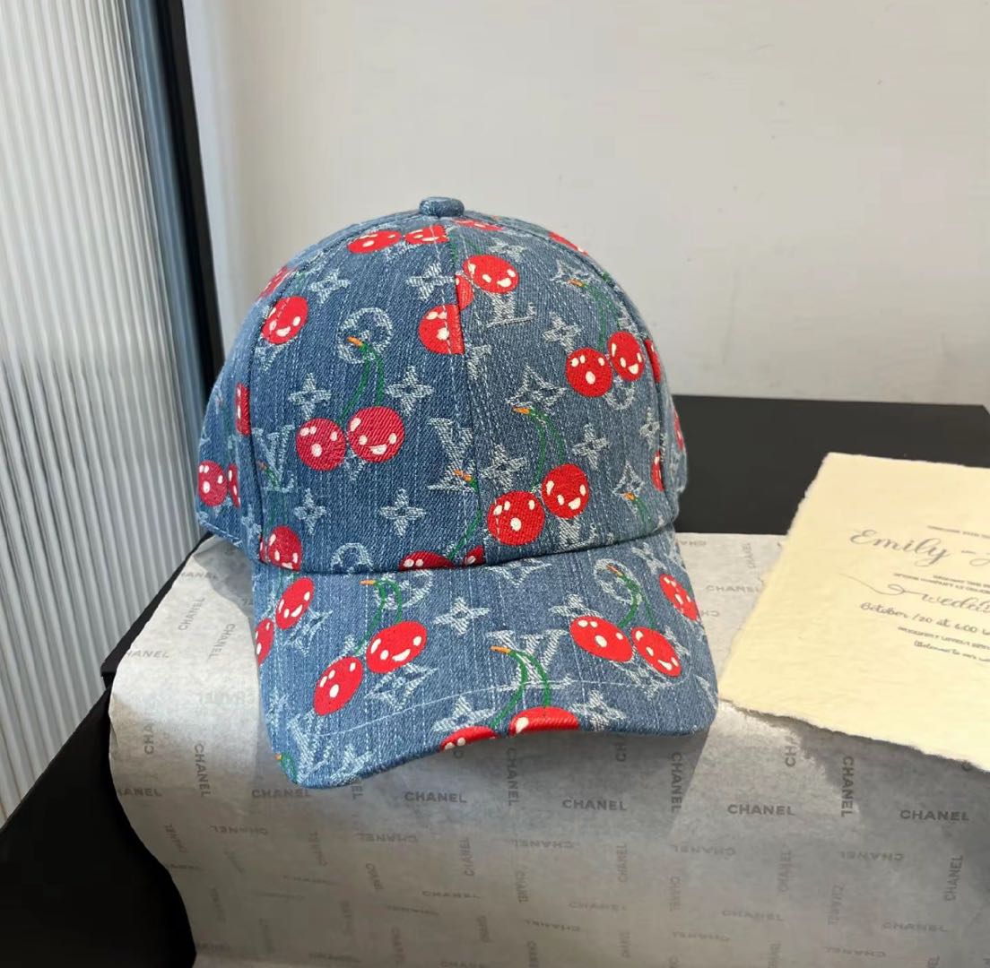 Sød kirsebærmønsterhat, et must-have for fashionistas