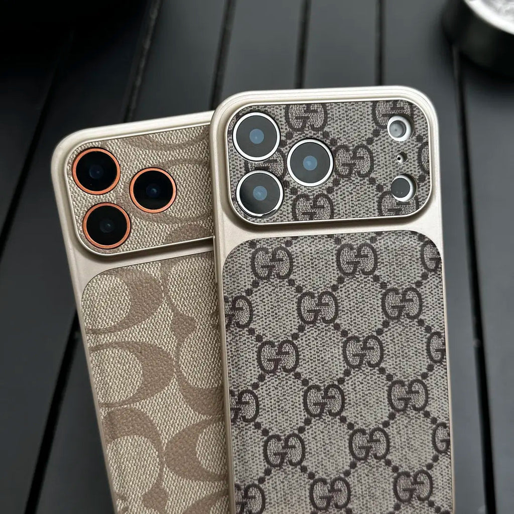 Luxury Pattern Leather Phone Case With Shockproof Edges