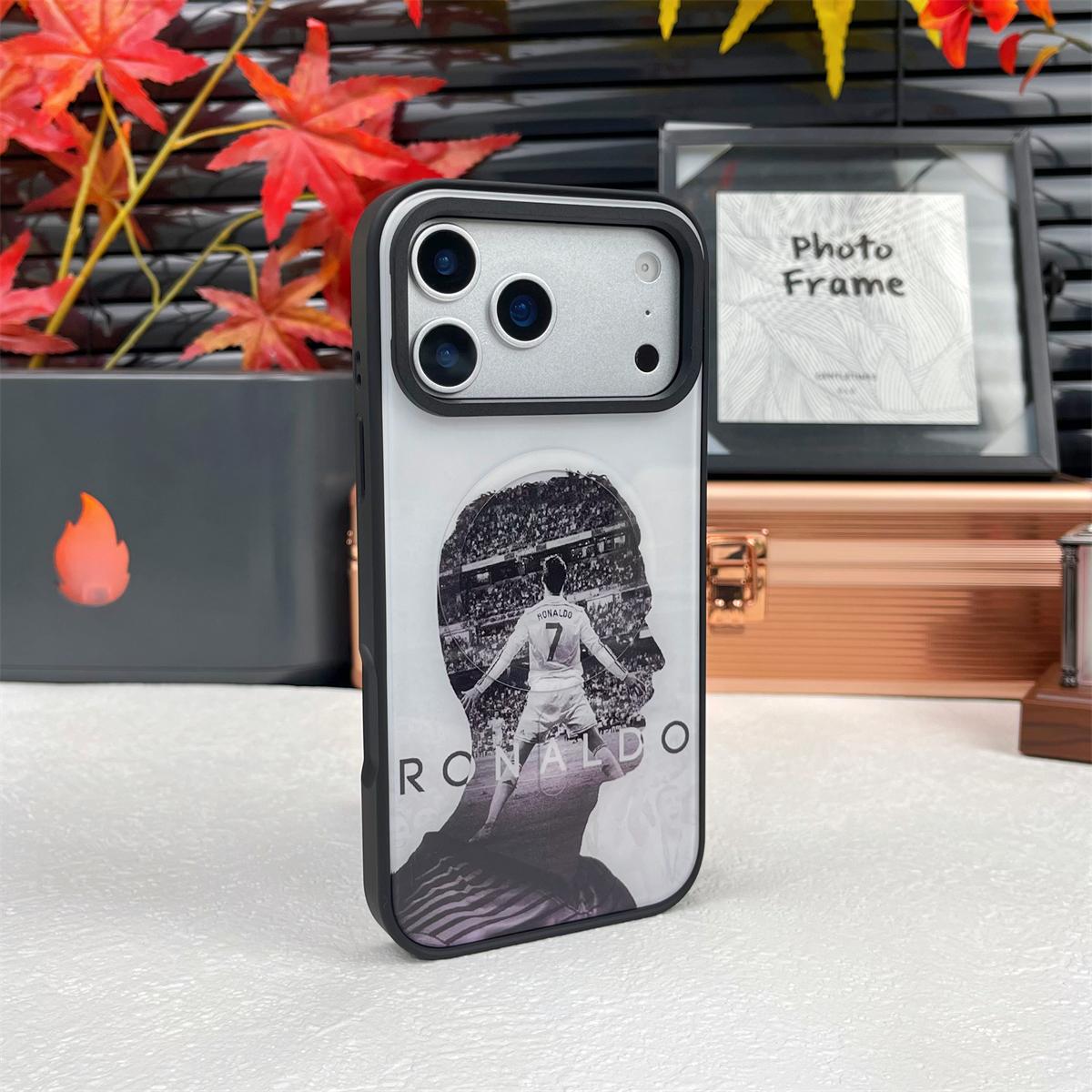 Football Legends Magnetic Phone Case – Shockproof Soft TPU with Interchangeable Back