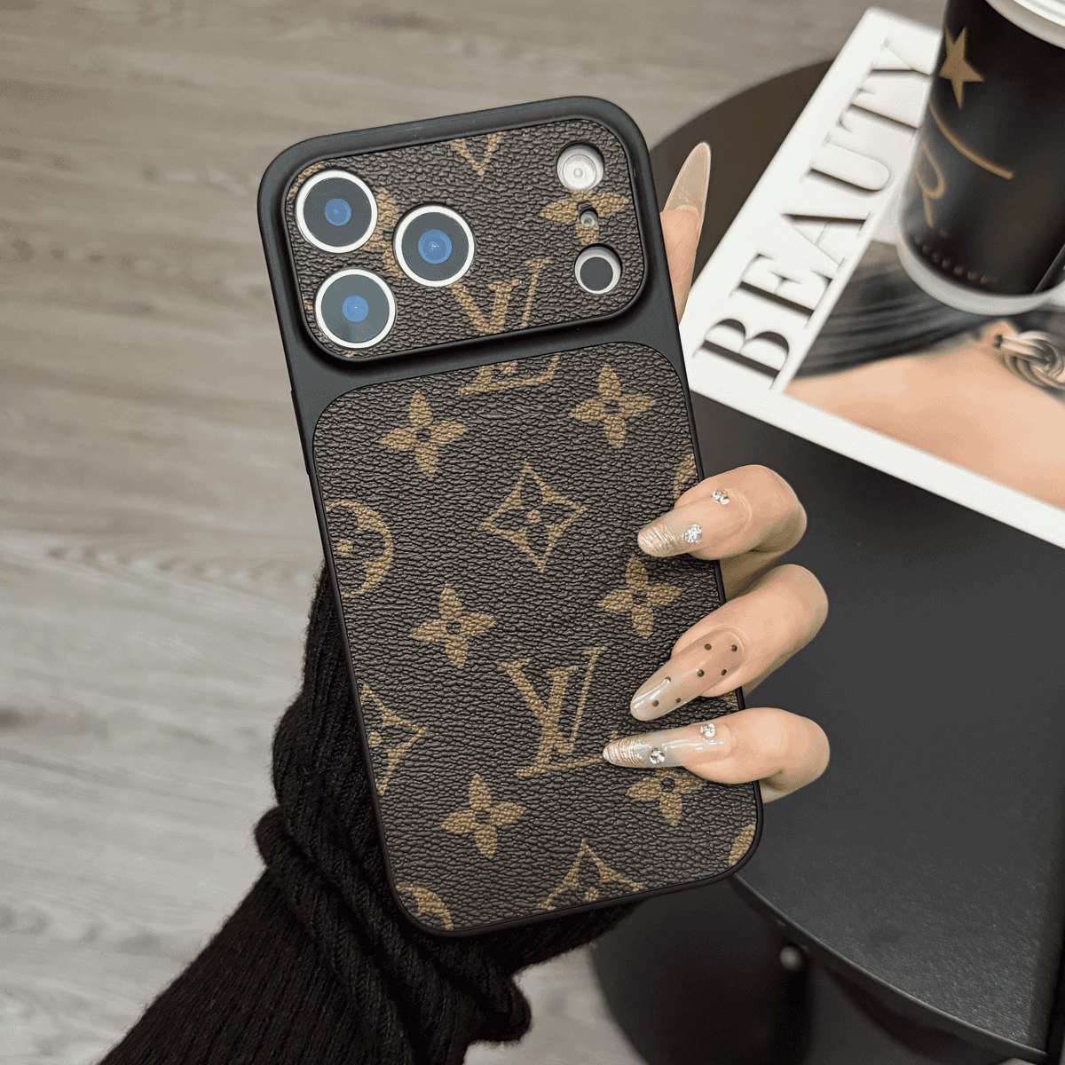 MagSafe Classic Monogram Leather iPhone Case