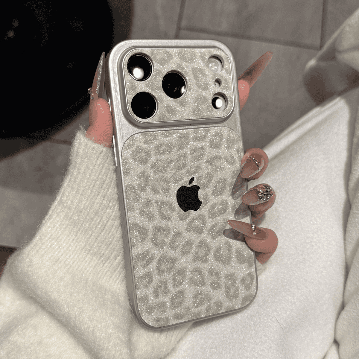 Leopard Print Glitter Phone Case — Sparkling Protection with Sleek Design