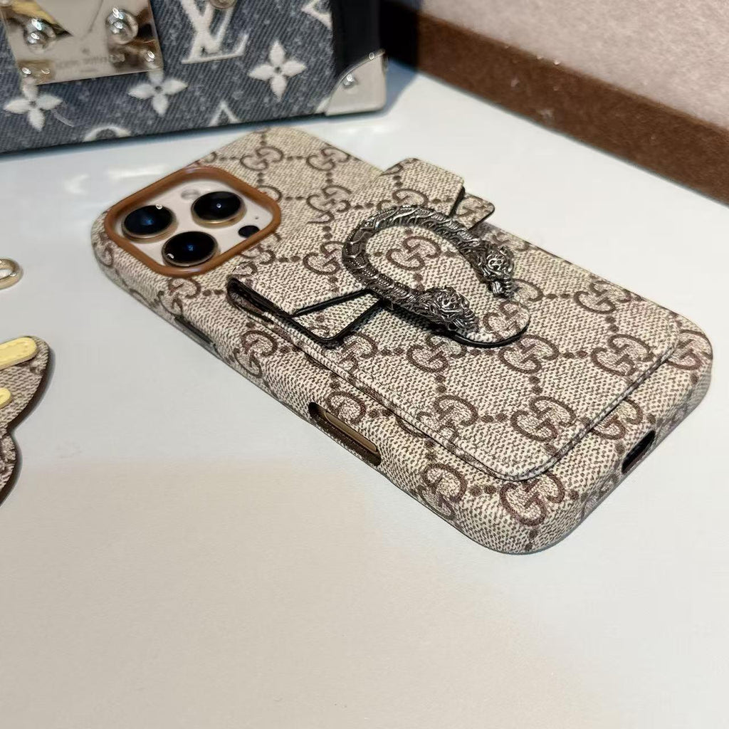 Premium Classic Canvas Card Holder iPhone Case