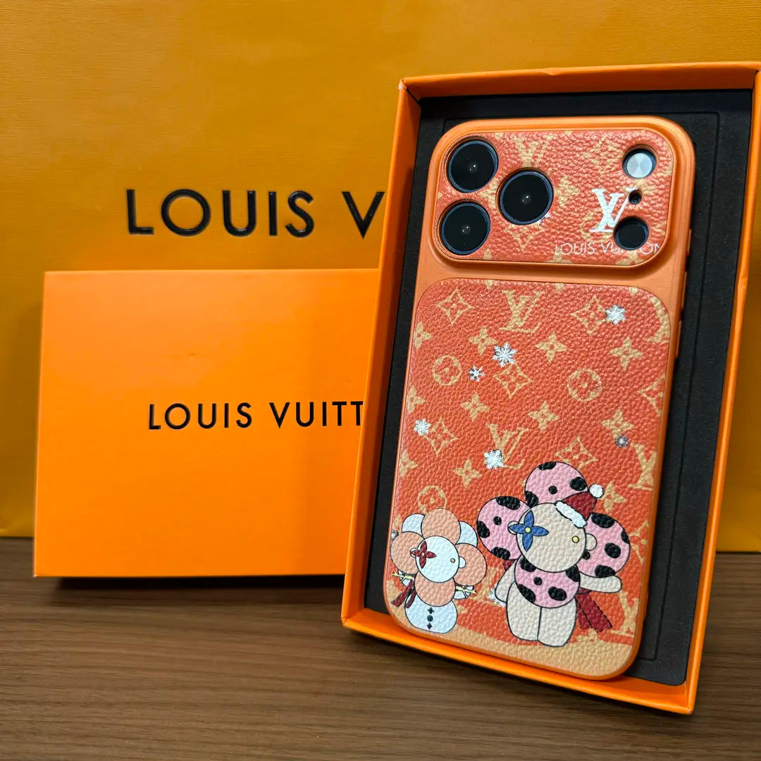 Luxuriöse iPhone-Hülle mit mehrfarbigem Monogramm