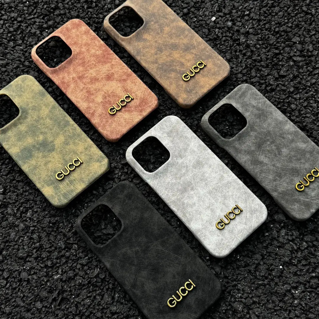 Klassisk iPhone-etui i vintage ruskindsstil