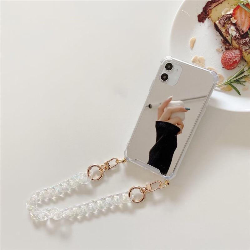 Fashionista Spegula Ĉeno iPhone-Kazo