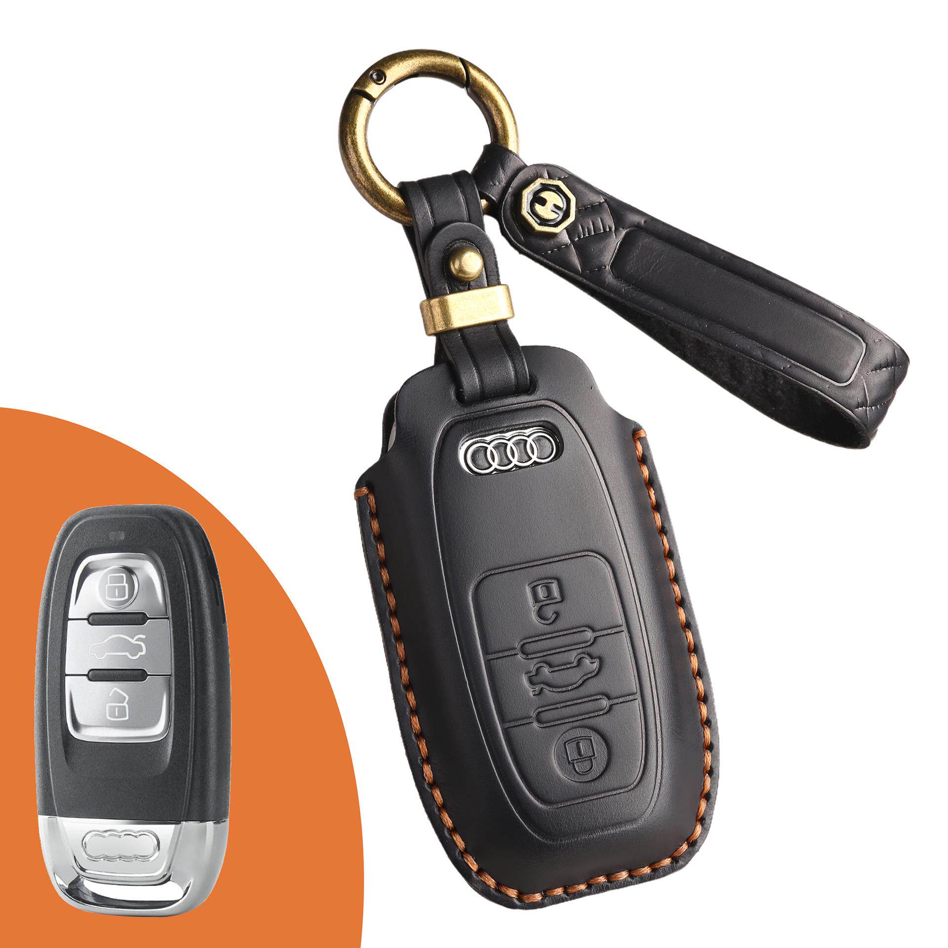 Top Grain Leather Audi Key Case