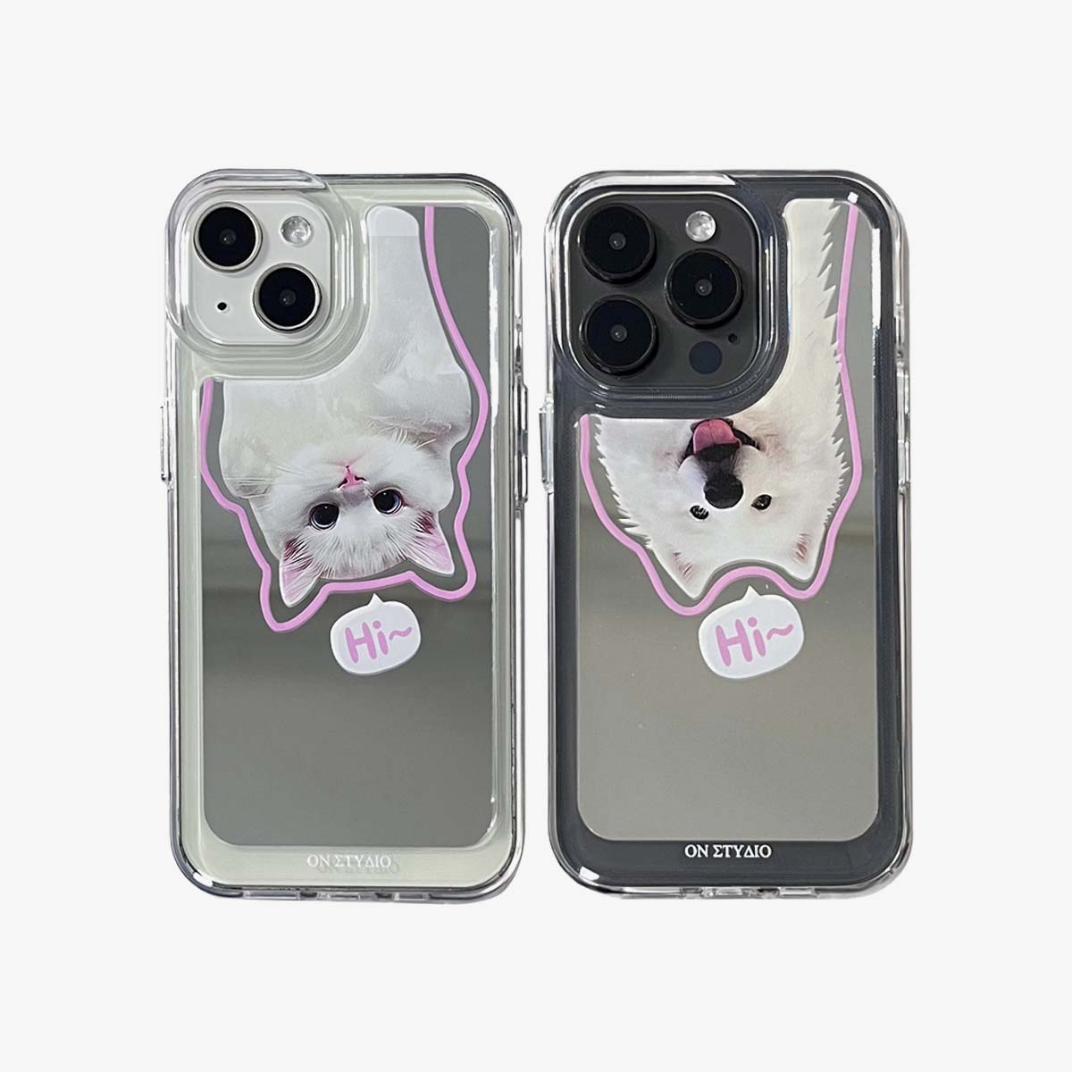 Spegula iPhone-Kazo | Paro Katoj & Hundoj Saluton (Aĉetu 2 kaj ricevu 50% rabaton en unu)