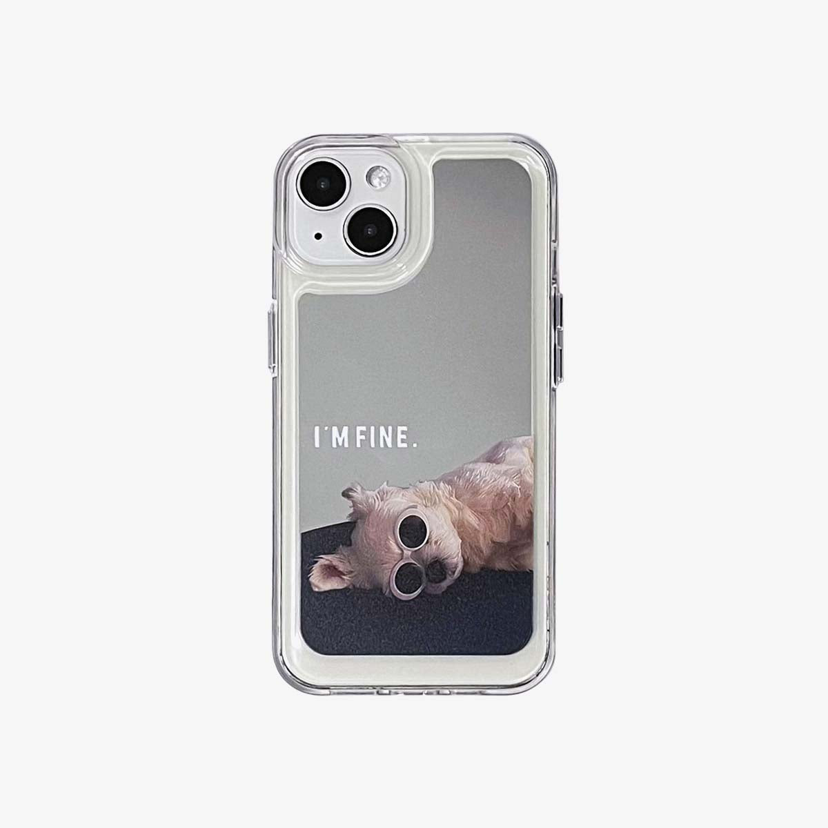 Θήκη καθρέφτη iPhone | Couple Dogs I Am Fine (Αγοράστε 2 και κερδίστε έκπτωση 50% για ένα)